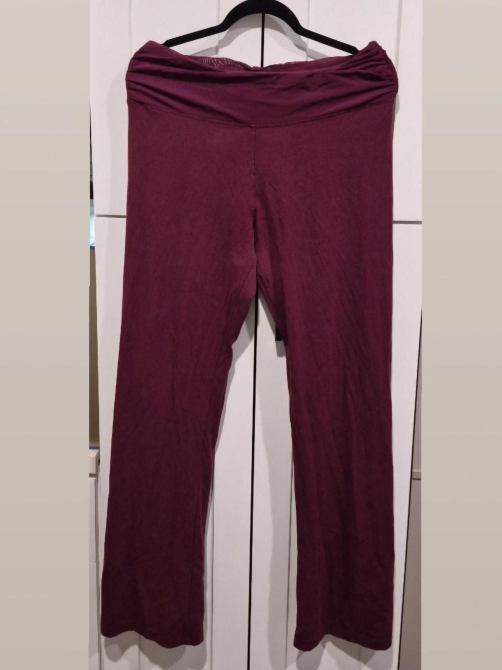 Women's Fold-Over Waist Lounge Pants - Plum